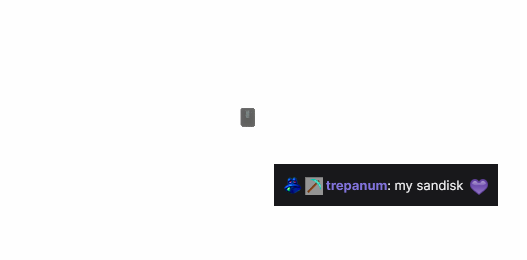 (a white image with tiny grey rectangle in the middle) trepanum: my sandisk <3